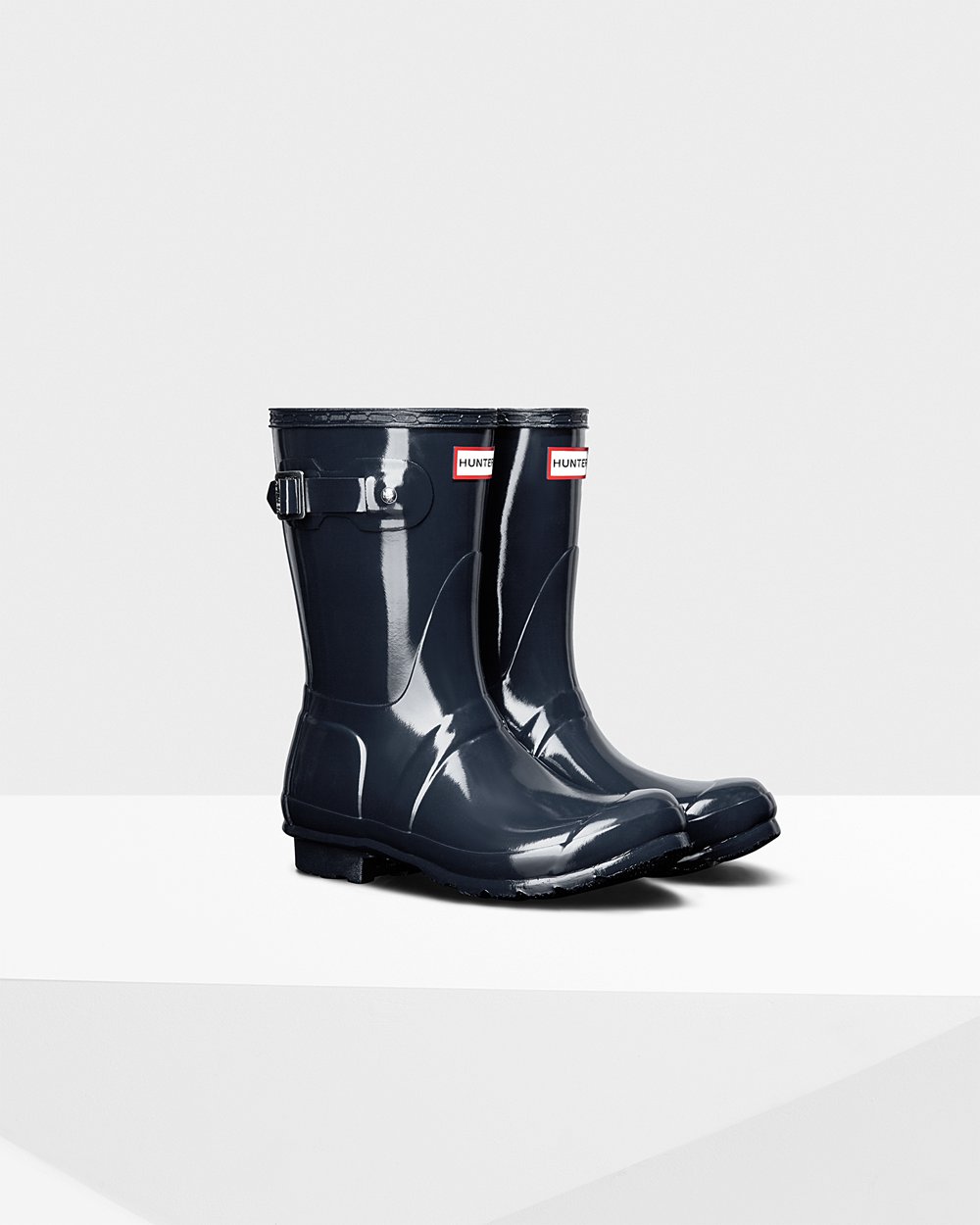 Women Hunter Original Gloss | Short Rain Boots Navy | NZ-10346-QEAB